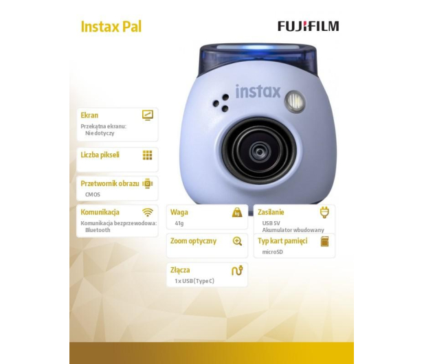 Fujifilm Instax Pal Lavender Blue - 1186504 - zdjęcie 3